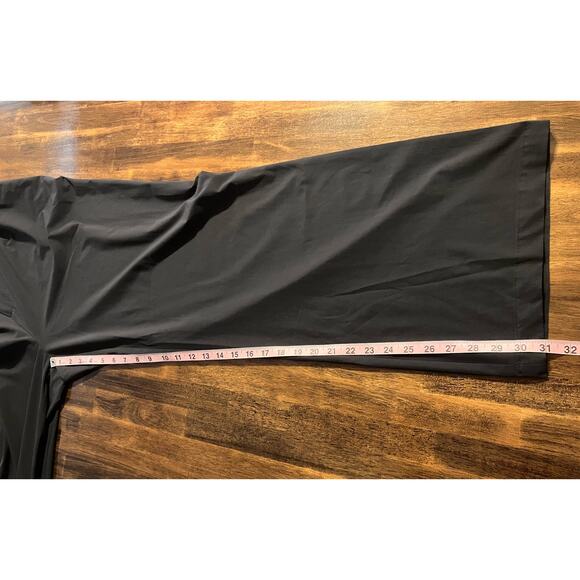 Alo Yoga High Waist Pursuit Trouser Women’s Large Wide Leg Pleated Black Pants - Picture 13 of 16